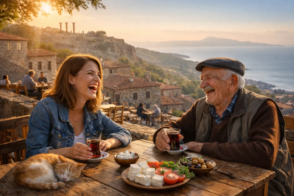 Behramkale’ de Bir Çay sohbeti: Assos’ta Yaşam Pahalı mı?